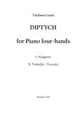 Diptych for Piano four hands I. Adagietto II. Nomades - Toccatta